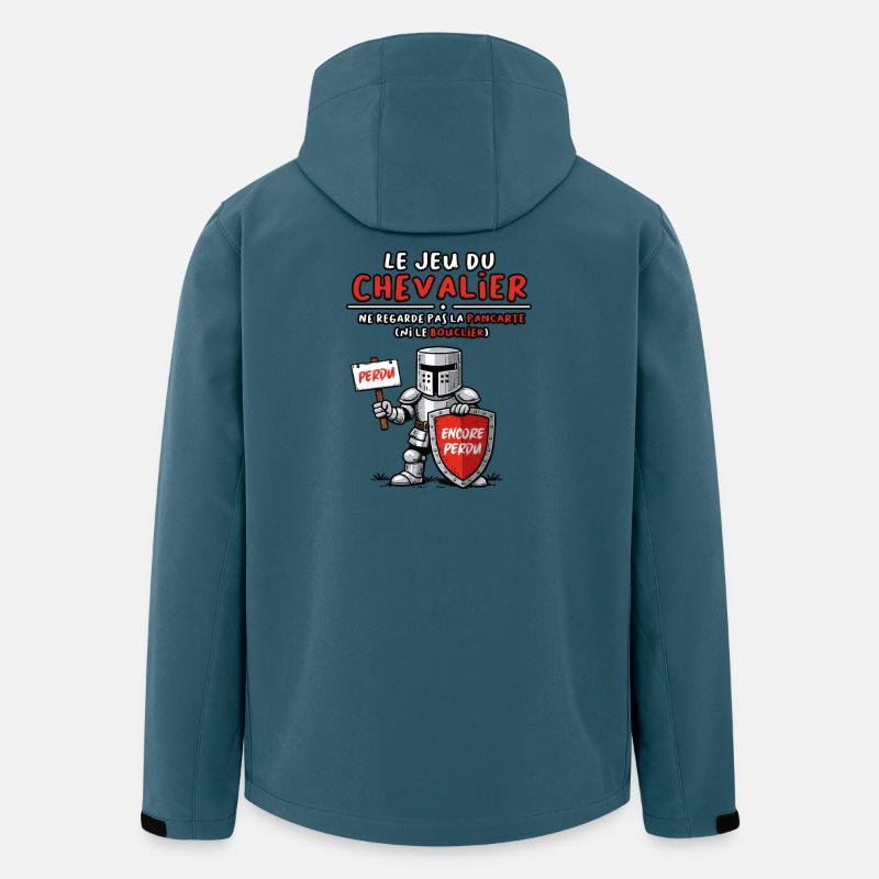 Le jeu du chevalier - Veste softshell homme en polyester recyclé Stanley/Stella - bleu pétrole foncé