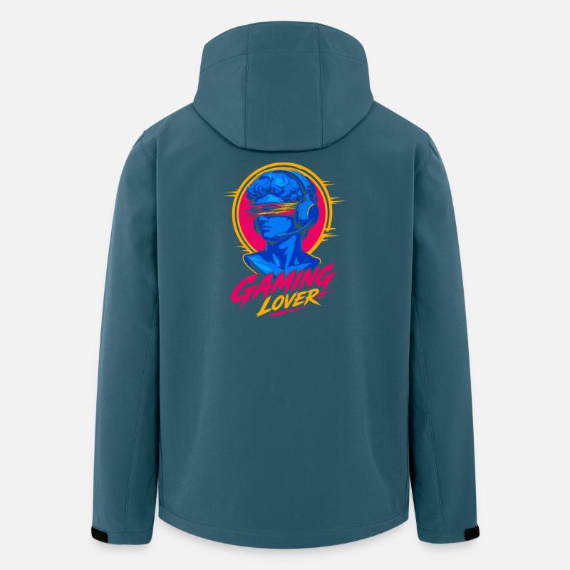 Gaming Lover Neon Headset - Recycelte Männer Softshell-Jacke von Stanley/Stella - Dunkles Petrol
