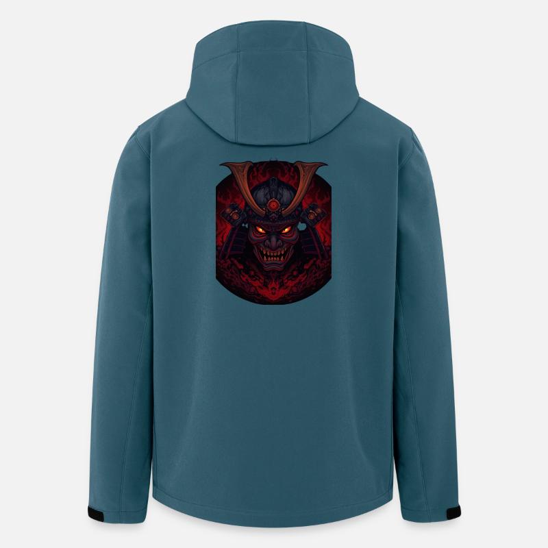 Démon Samourai - Veste softshell homme en polyester recyclé Stanley/Stella - bleu pétrole foncé