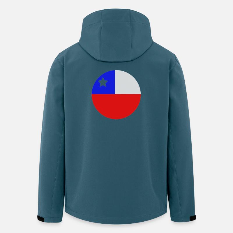 Runde chilenische Flagge - Recycelte Männer Softshell-Jacke von Stanley/Stella - Dunkles Petrol