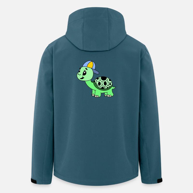 Kuschelige Schildkröte mit Cap - Recycelte Männer Softshell-Jacke von Stanley/Stella - Dunkles Petrol