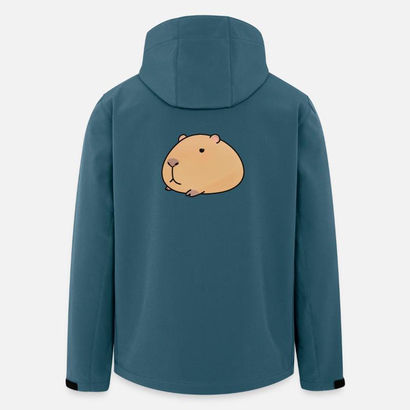 Entspannte Capybara-Cozy Vibe - Recycelte Männer Softshell-Jacke von Stanley/Stella - Dunkles Petrol