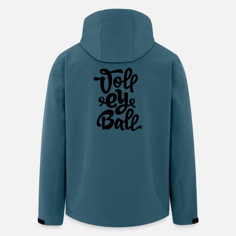 Abstrakter Farbexplosion Druckdesign Volleyball - Recycelte Männer Softshell-Jacke von Stanley/Stella - Dunkles Petrol