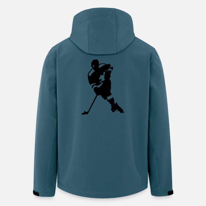 Eishockey - Recycelte Männer Softshell-Jacke von Stanley/Stella - Dunkles Petrol