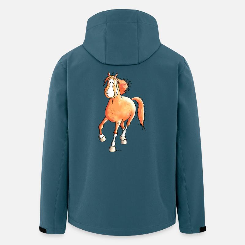 Süßes Pferd - Recycelte Männer Softshell-Jacke von Stanley/Stella - Dunkles Petrol