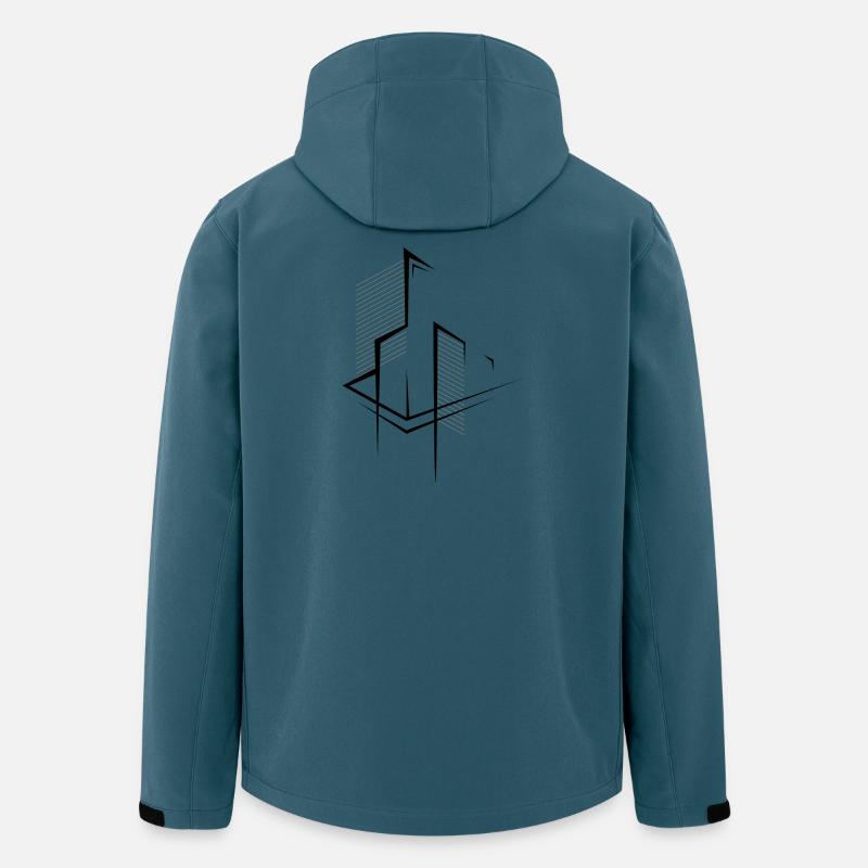 mittelfinger architektur Grafik abstrakt Symbol - Recycelte Männer Softshell-Jacke von Stanley/Stella - Dunkles Petrol