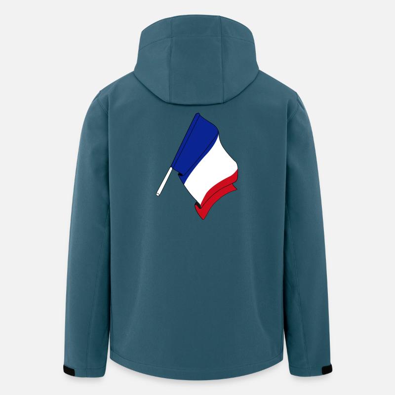 Flagge: Frankreich - Recycelte Männer Softshell-Jacke von Stanley/Stella - Dunkles Petrol