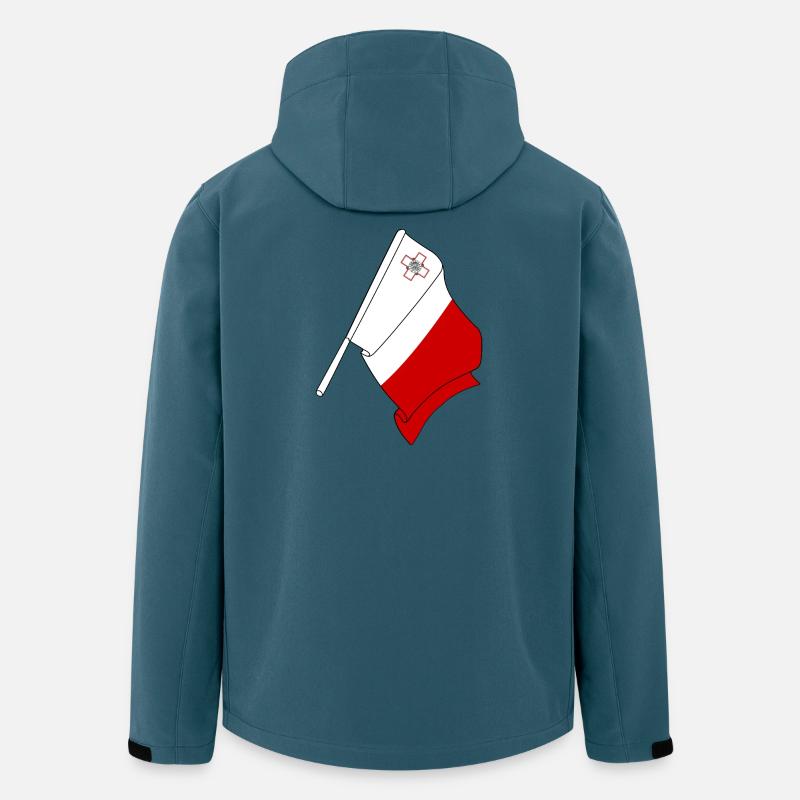 Flagge von Malta - Recycelte Männer Softshell-Jacke von Stanley/Stella - Dunkles Petrol