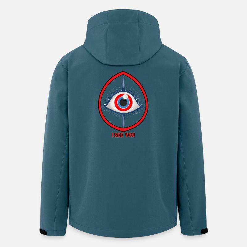 Allsehendes Auge - Recycelte Männer Softshell-Jacke von Stanley/Stella - Dunkles Petrol