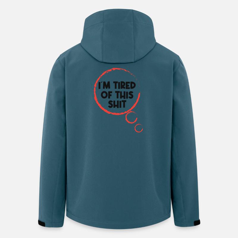 Gleichgültig Statement Ist Mir Egal - Recycelte Männer Softshell-Jacke von Stanley/Stella - Dunkles Petrol