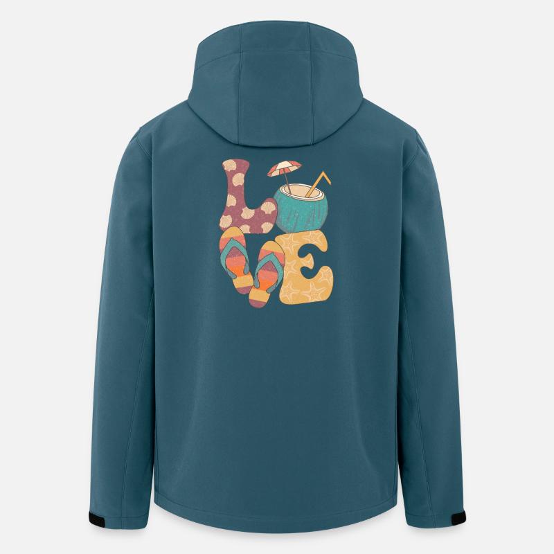 Sommerliche Liebe - Recycelte Männer Softshell-Jacke von Stanley/Stella - Dunkles Petrol