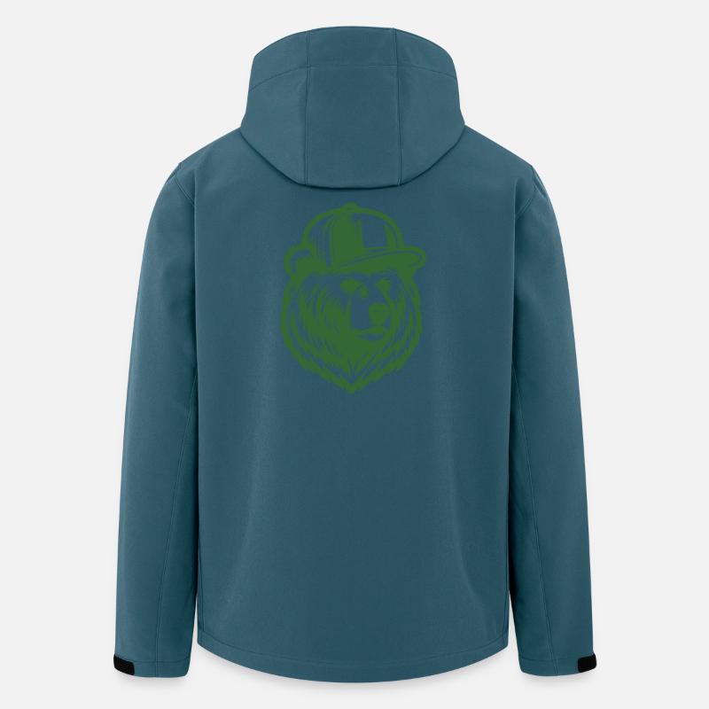Cool Grizzly (Grün) - Recycelte Männer Softshell-Jacke von Stanley/Stella - Dunkles Petrol