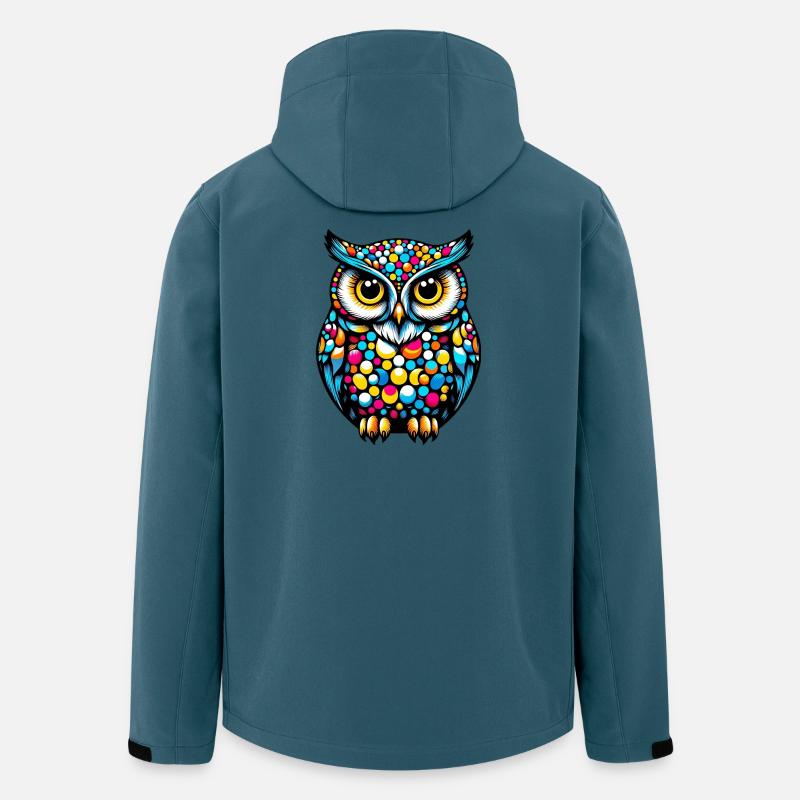 Eule - Recycelte Männer Softshell-Jacke von Stanley/Stella - Dunkles Petrol