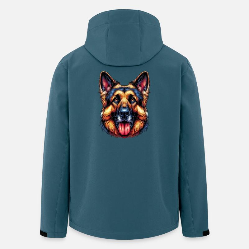 Deutscher Schäferhund - Recycelte Männer Softshell-Jacke von Stanley/Stella - Dunkles Petrol