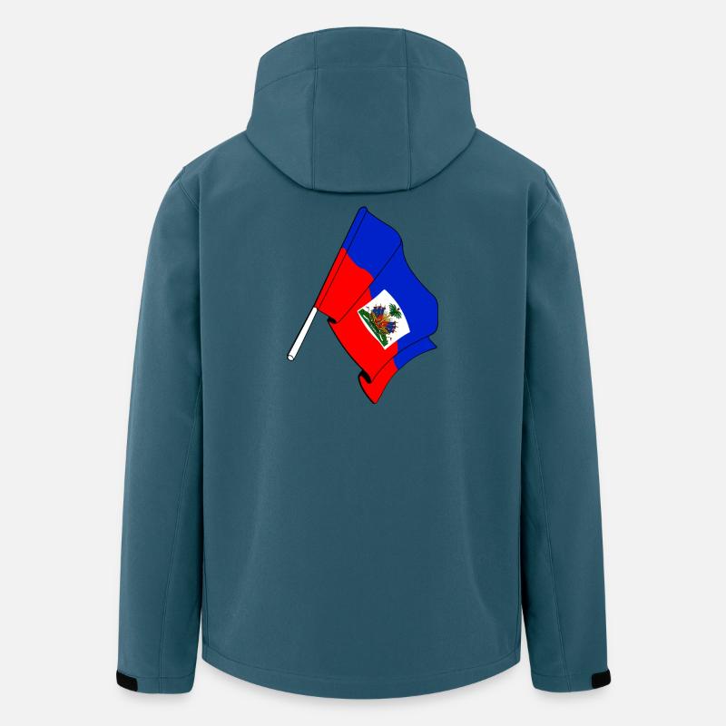 Flagge Haiti - Recycelte Männer Softshell-Jacke von Stanley/Stella - Dunkles Petrol