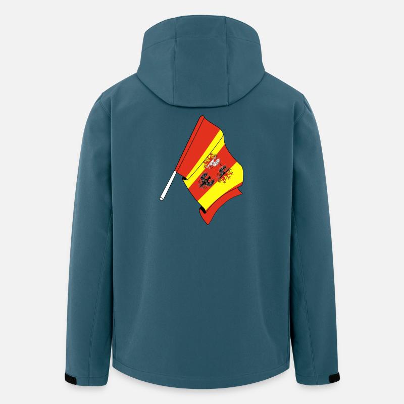 Flagge: Lodz, Polen - Recycelte Männer Softshell-Jacke von Stanley/Stella - Dunkles Petrol