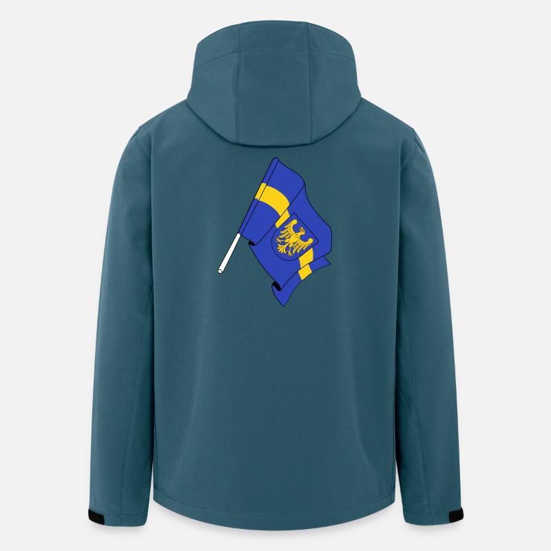 Flagge: Schlesien, Polen - Recycelte Männer Softshell-Jacke von Stanley/Stella - Dunkles Petrol