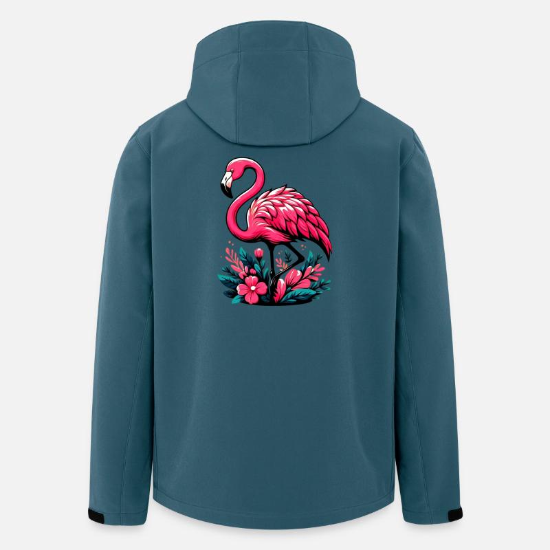 Flamingo - Recycelte Männer Softshell-Jacke von Stanley/Stella - Dunkles Petrol