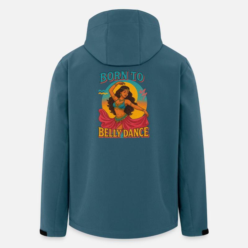 Vom Bauchtanz inspirierte Boho-Illustration - Recycelte Männer Softshell-Jacke von Stanley/Stella - Dunkles Petrol