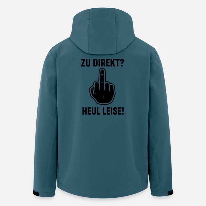 Zu Direkt ? Heul Leise ! - Recycelte Männer Softshell-Jacke von Stanley/Stella - Dunkles Petrol
