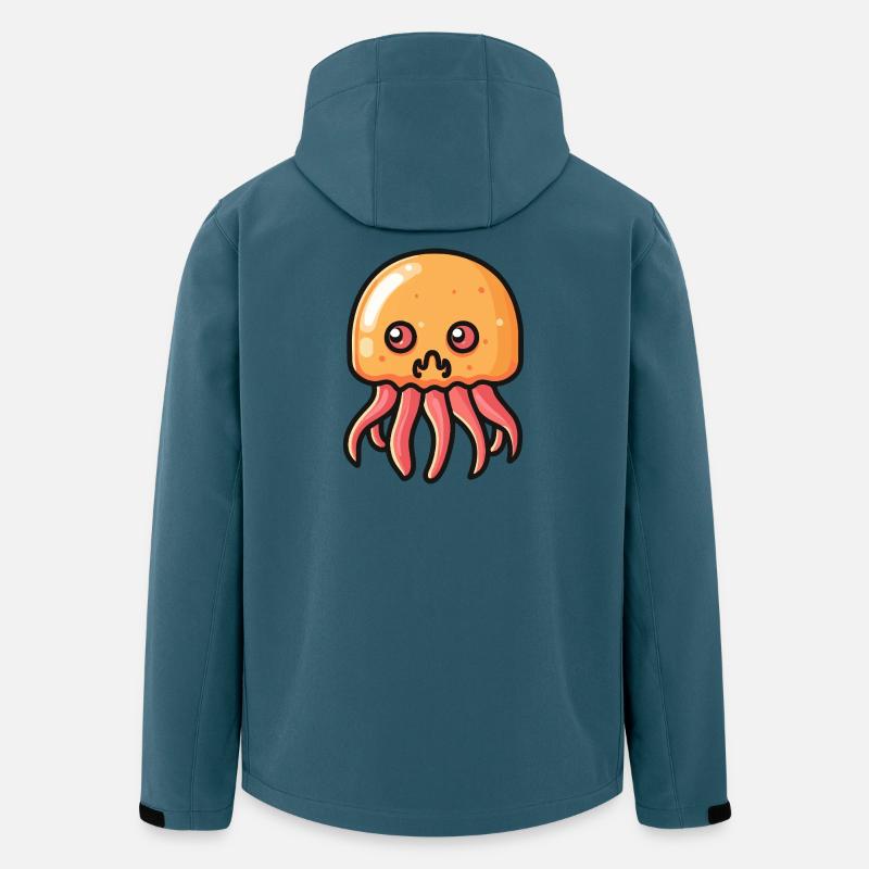 Qualle Halloween Comic Lustig - Recycelte Männer Softshell-Jacke von Stanley/Stella - Dunkles Petrol