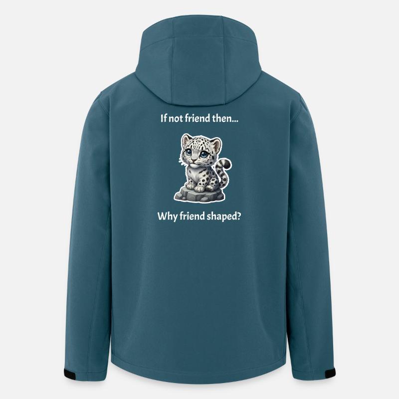 Schneeleopard in Freundschaftsform - Recycelte Männer Softshell-Jacke von Stanley/Stella - Dunkles Petrol