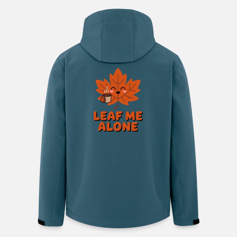 Leaf me Alone - T-Shirt drôle d’automne - Veste softshell homme en polyester recyclé Stanley/Stella - bleu pétrole foncé