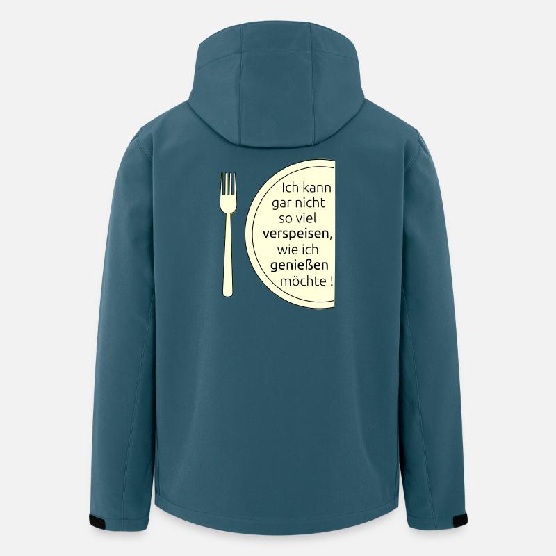 Verspeisen und geniessen - Recycelte Männer Softshell-Jacke von Stanley/Stella - Dunkles Petrol