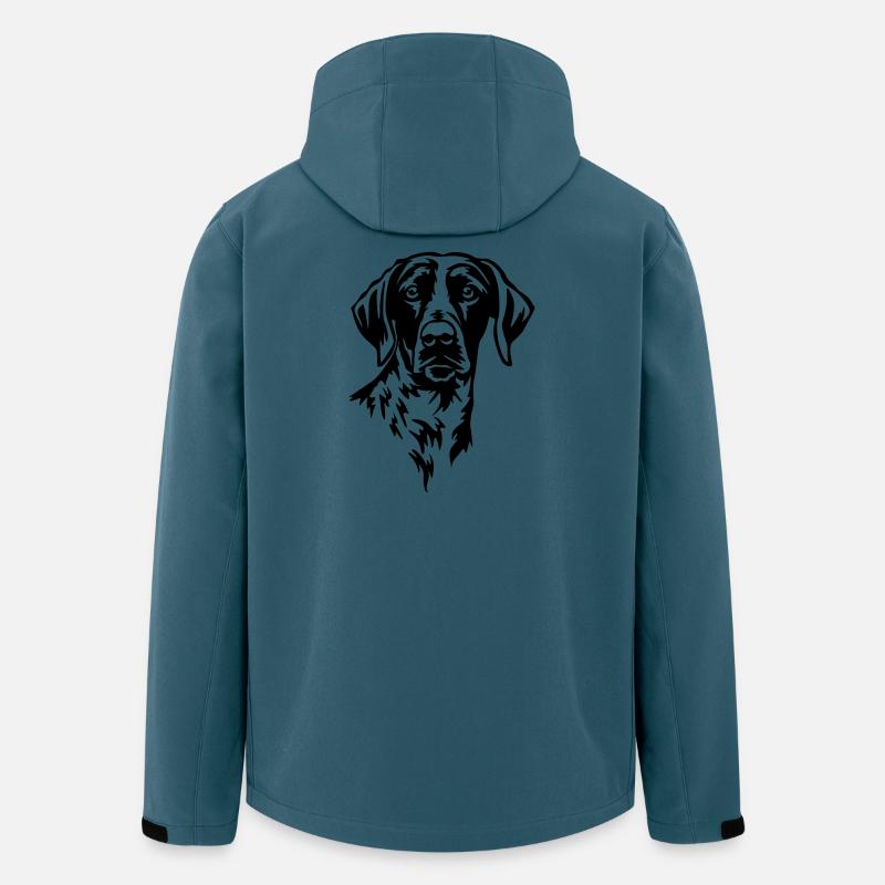 Deutsch Kurzhaar Kopf - Recycelte Männer Softshell-Jacke von Stanley/Stella - Dunkles Petrol