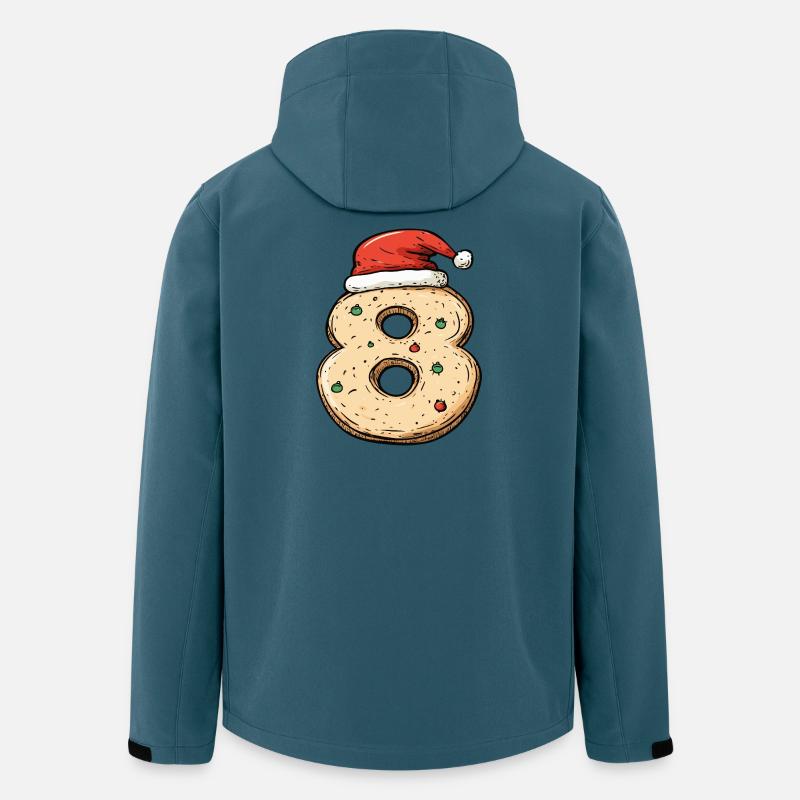 8 Nummer Cookie Jul - Stanley/Stella herre softshelljakke i genanvendt polyester - mørk petrol