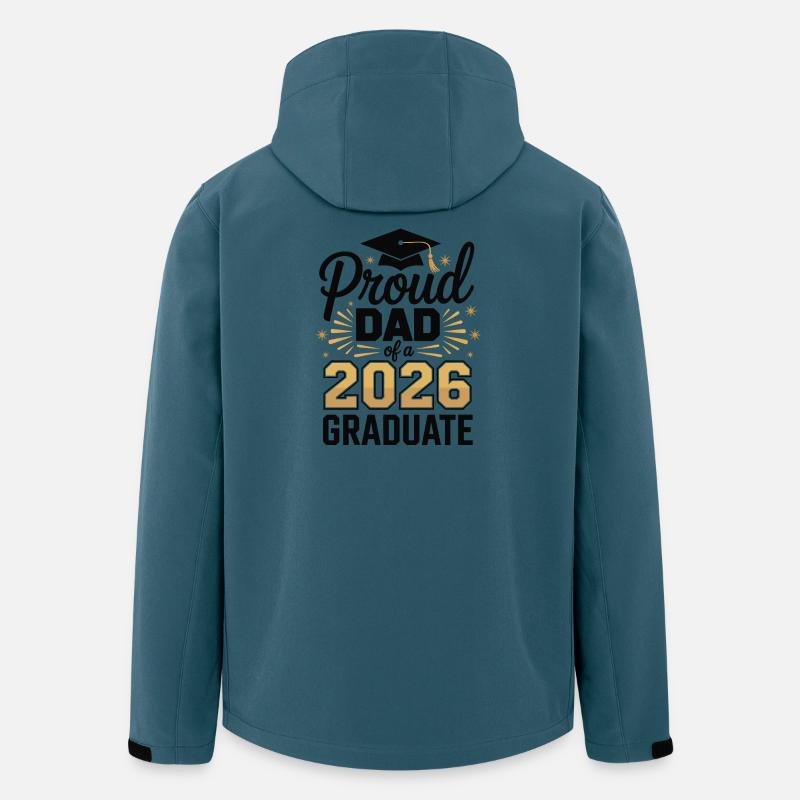 Stolzer Papa 2026 Abschluss - Recycelte Männer Softshell-Jacke von Stanley/Stella - Dunkles Petrol