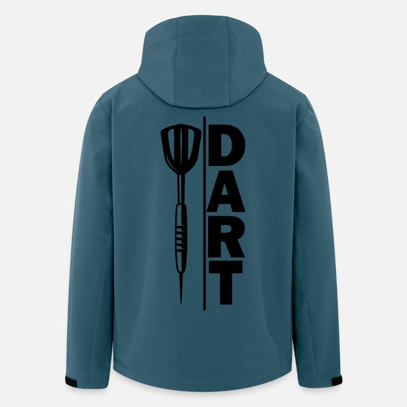 Dart,Darts,DART-STRICH-PFEIL - Recycelte Männer Softshell-Jacke von Stanley/Stella - Dunkles Petrol