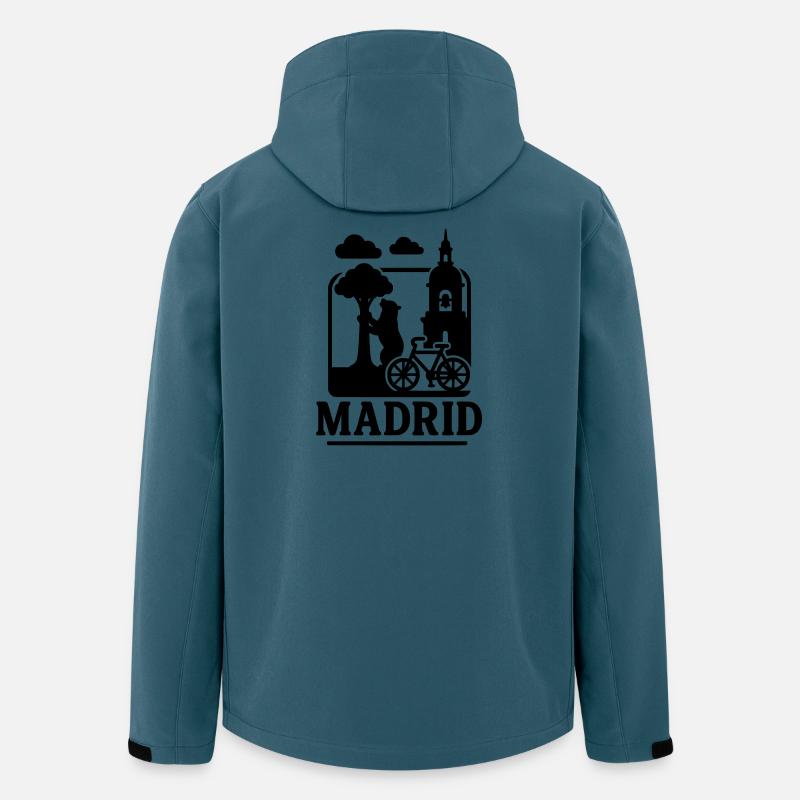 Monuments de Madrid - Veste softshell homme en polyester recyclé Discoverer Stanley/Stella - bleu pétrole foncé