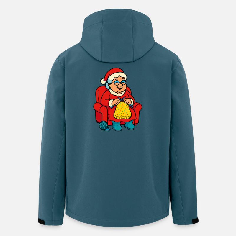 Weihnachtsoma strickt im Sessel - Recycelte Männer Softshell-Jacke von Stanley/Stella - Dunkles Petrol