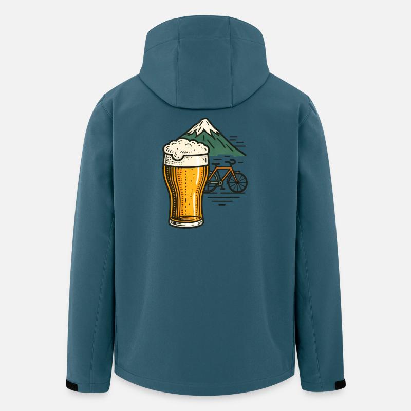 Berg Bier Radfahrt - Recycelte Männer Softshell-Jacke von Stanley/Stella - Dunkles Petrol