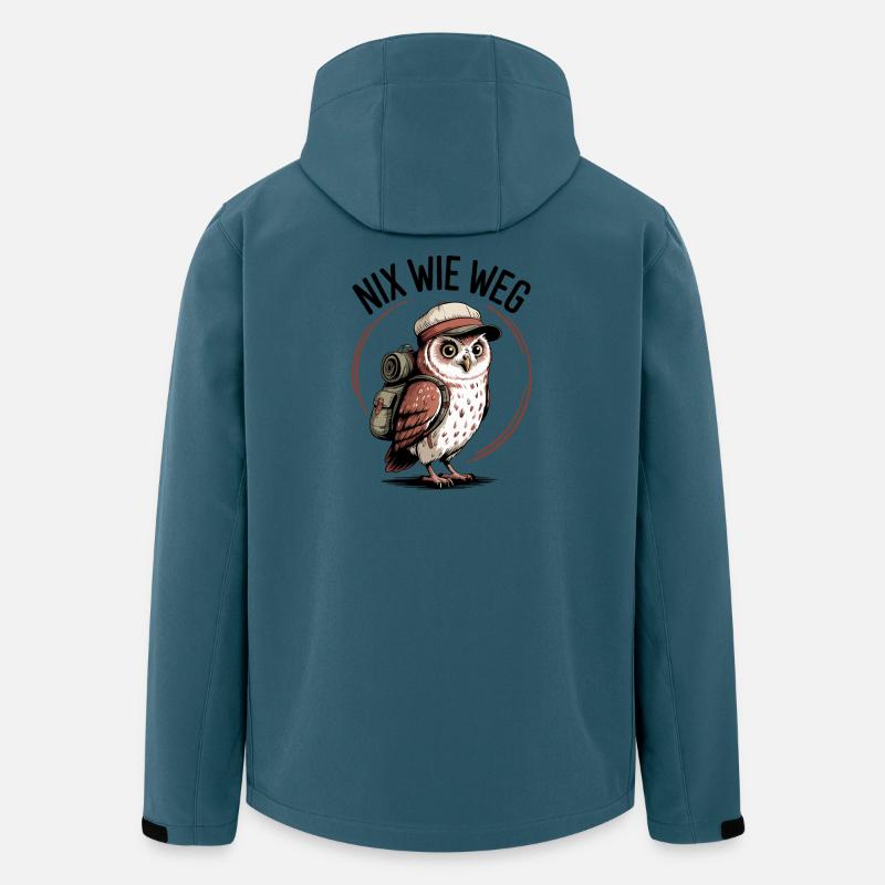 Aventure de chouette en partant - Veste softshell homme en polyester recyclé Stanley/Stella - bleu pétrole foncé