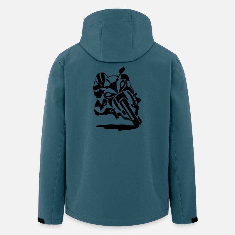 Motorrad - Recycelte Männer Softshell-Jacke Discoverer von Stanley/Stella - Dunkles Petrol