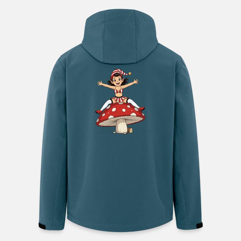 Leprechaun-Mädchen auf Pilz - Recycelte Männer Softshell-Jacke von Stanley/Stella - Dunkles Petrol