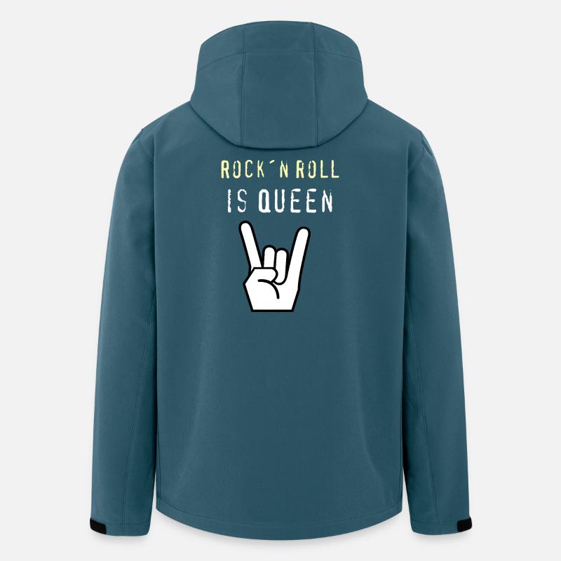 Rockn_Roll_is_Queen - Recycelte Männer Softshell-Jacke von Stanley/Stella - Dunkles Petrol