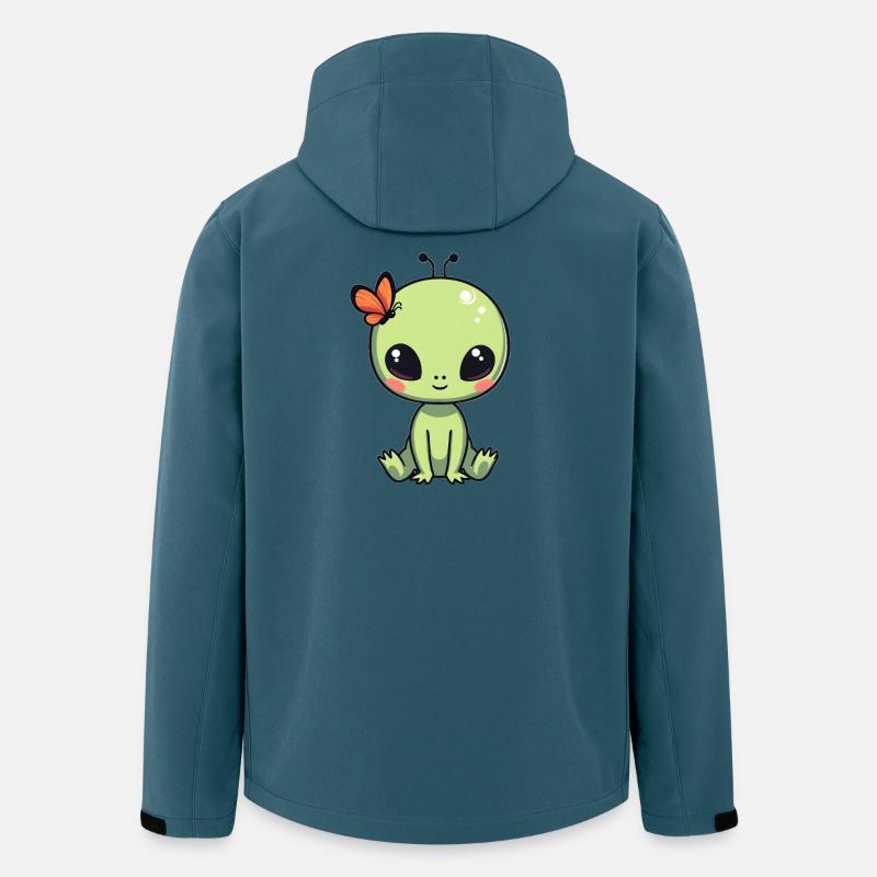Alien Ausserirdischer - Recycelte Männer Softshell-Jacke von Stanley/Stella - Dunkles Petrol