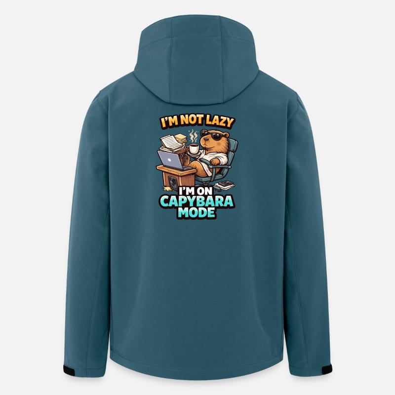 Capybara Mode Not Lazy Bear - Men’s Recycled Softshell Jacket by Stanley/Stella - stargazer