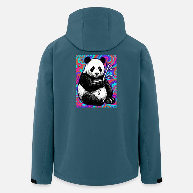 Panda - Recycelte Männer Softshell-Jacke von Stanley/Stella - Dunkles Petrol