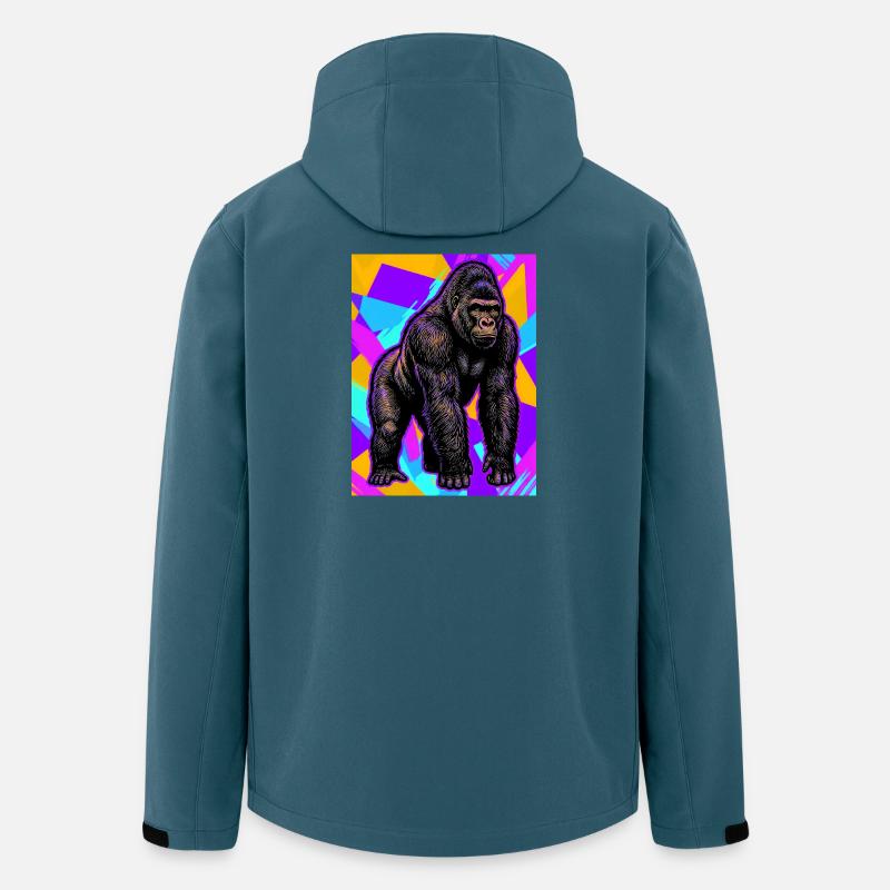 Gorilla - Recycelte Männer Softshell-Jacke von Stanley/Stella - Dunkles Petrol