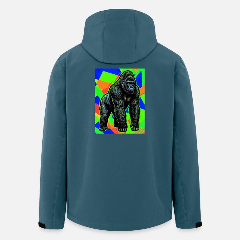 Gorilla - Recycelte Männer Softshell-Jacke von Stanley/Stella - Dunkles Petrol