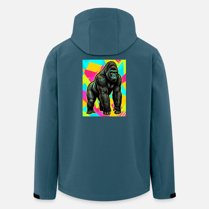 Gorilla - Recycelte Männer Softshell-Jacke von Stanley/Stella - Dunkles Petrol