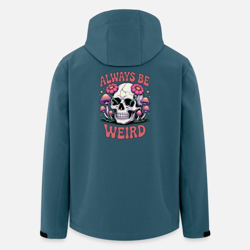 Immer seltsam sein, Schädelpilz - Recycelte Männer Softshell-Jacke von Stanley/Stella - Dunkles Petrol