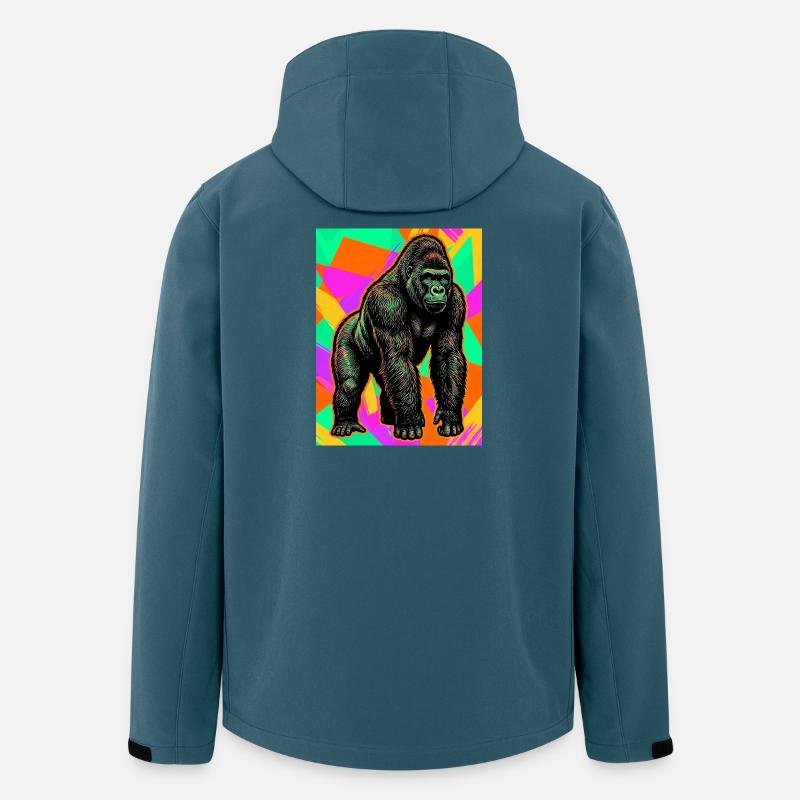Gorilla - Recycelte Männer Softshell-Jacke von Stanley/Stella - Dunkles Petrol