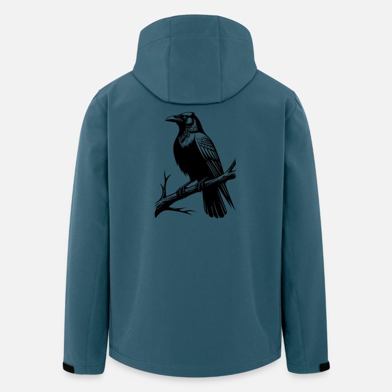 Krähe - Recycelte Männer Softshell-Jacke von Stanley/Stella - Dunkles Petrol