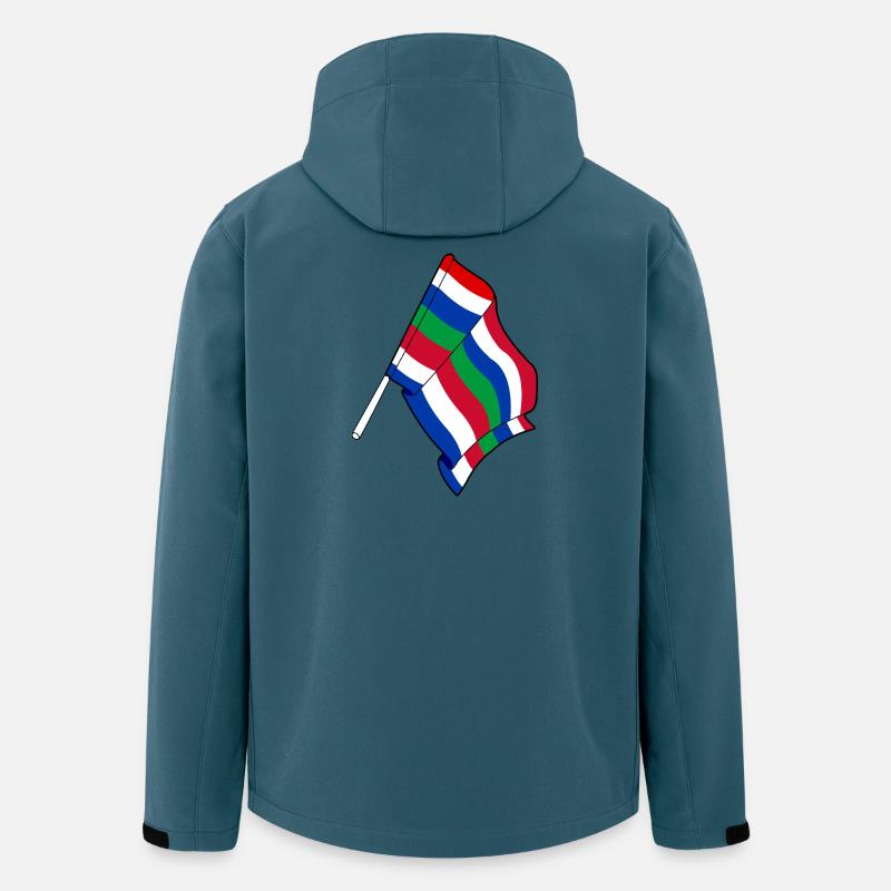 Schiermonnikoog-Flagge – Inselstolz - Recycelte Männer Softshell-Jacke von Stanley/Stella - Dunkles Petrol