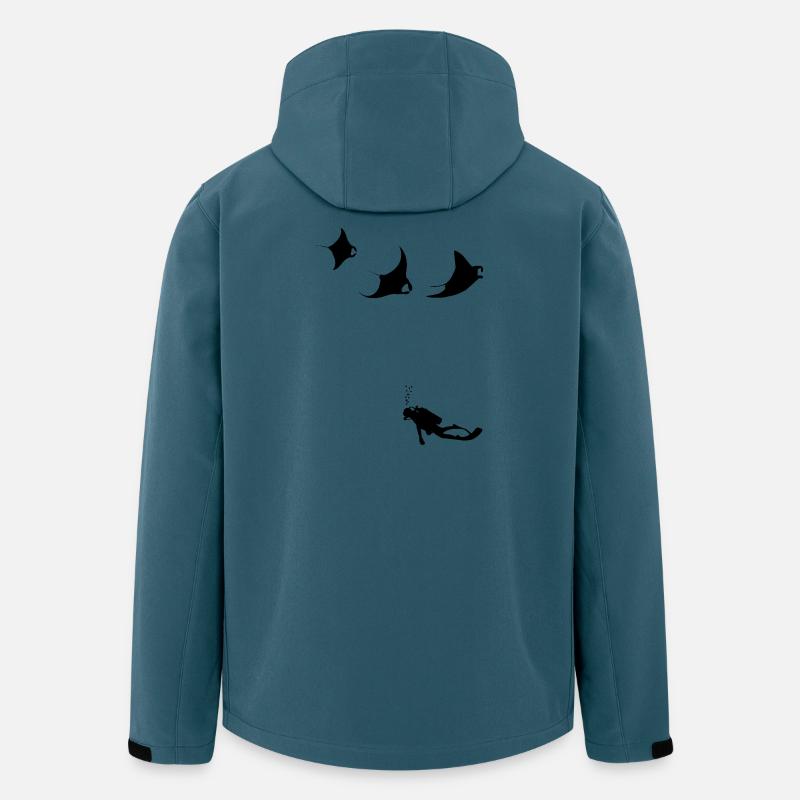mantas_taucher - Veste softshell homme en polyester recyclé Stanley/Stella - bleu pétrole foncé